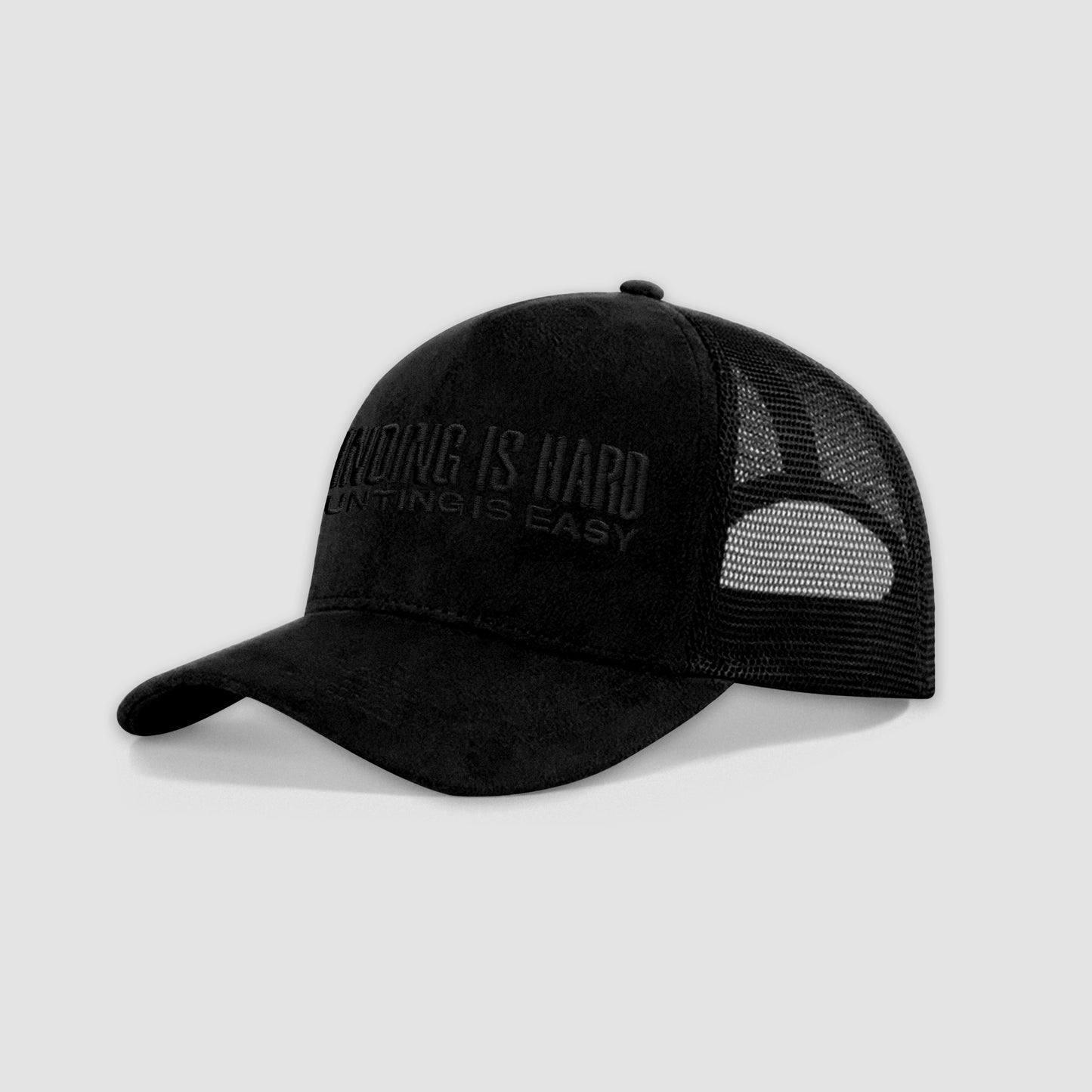 GRINDING IS HARD CAP - (TRIPLE BLACK)